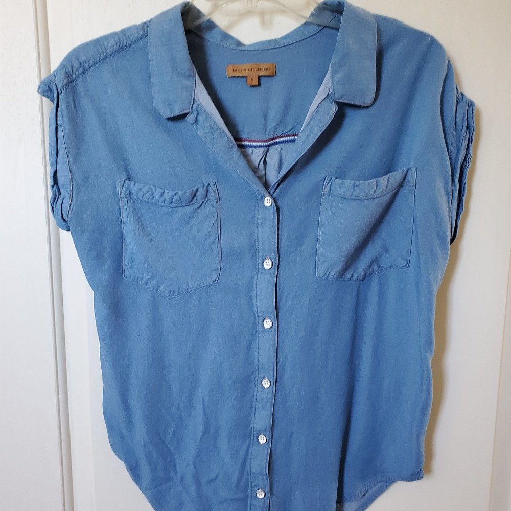 Jachs Girlfriend button up short sleeve blouse